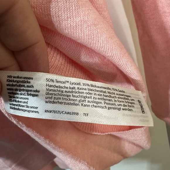 Eileen fisher lightweight pink high low sweater super soft lyocell cotton silk - Picture 9 of 9